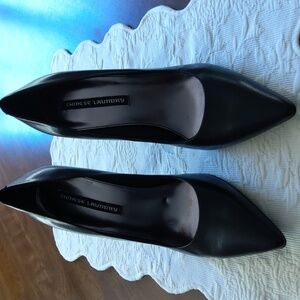 Womens Chinese Laundry high heel leather shoes black size 10